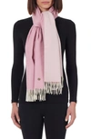Bruno Magli Cashmere Fringe Scarf In Pink