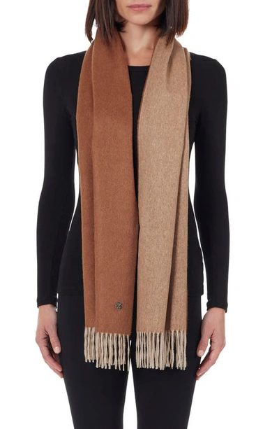 Bruno Magli Cashmere Fringe Scarf In Vicuna