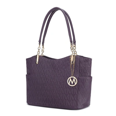 Mkf Collection By Mia K Malika M Signature Satchel Handbag In Purple
