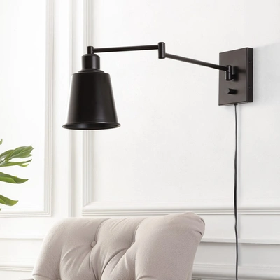 Jonathan Y Cary 5.75" Iron Contemporary Swing Arm Led Wall Sconce