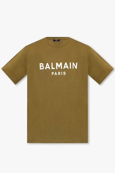 Balmain Green T-shirt With Logo