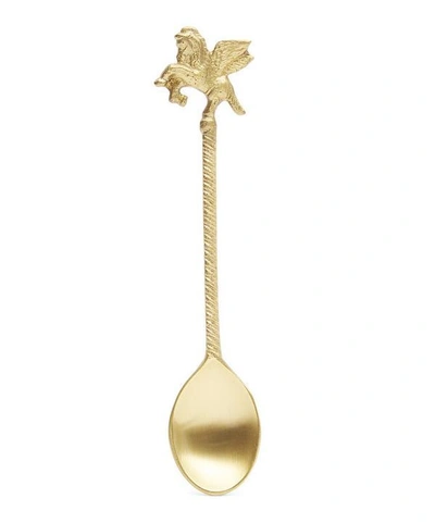 Doing Goods Brass Sansa Unicorn Spoons Set Of Two In Gold