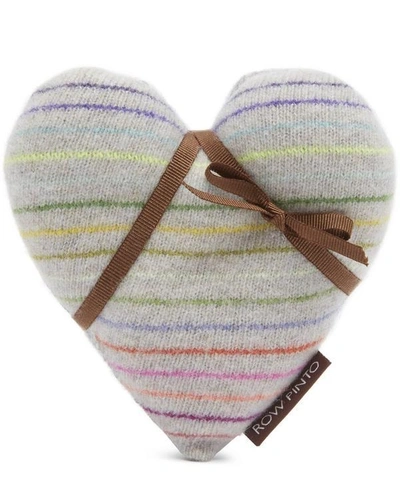 Row Pinto Spinning Top Knitted Cashmere Liberty Print Lavender Heart Set In White