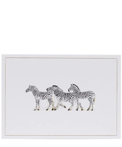 Peter Pauper Zebra Note Cards In White