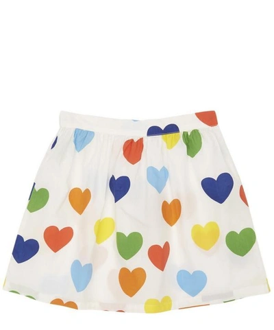 Mini Rodini Rainbow Love Woven Skirt 12 Months-8 Years In White