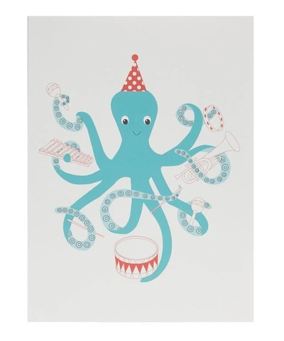 Karin Akesson Musical Octopus Print In White