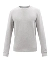 Sunspel Crew-neck Cotton-jersey Sweatshirt In Grey