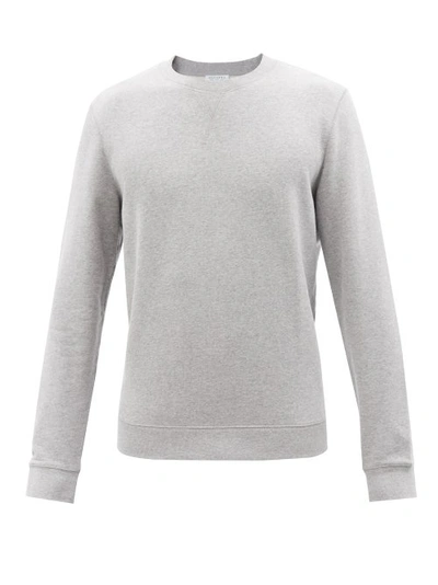 Sunspel Crew-neck Cotton-jersey Sweatshirt In Grey