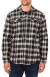 Rainforest Heavyweight Brushed Flannel Shirt In Grey Plaid