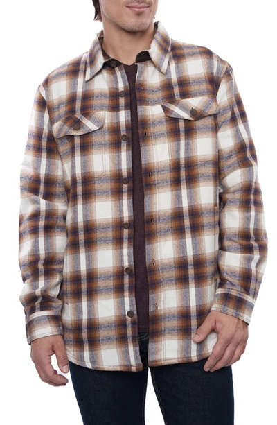 Rainforest Heavyweight Brushed Flannel Shirt In Brown Plaid