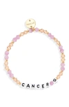 Little Words Project Zodiac Beaded Stretch Bracelet In Pink-cancer