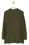 Adrianna Papell Raglan Sleeve Tunic Sweater In Heather Olive