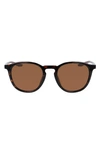 Nike Neo Rd 50mm Round Sunglasses In Tortoise/ Brown