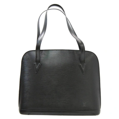 Pre-owned Louis Vuitton Lussac Black Leather Shoulder Bag ()