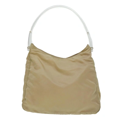 Prada Tessuto Synthetic Shoulder Bag () In Beige
