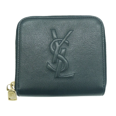 Saint Laurent Cassandra Black Leather Wallet  ()