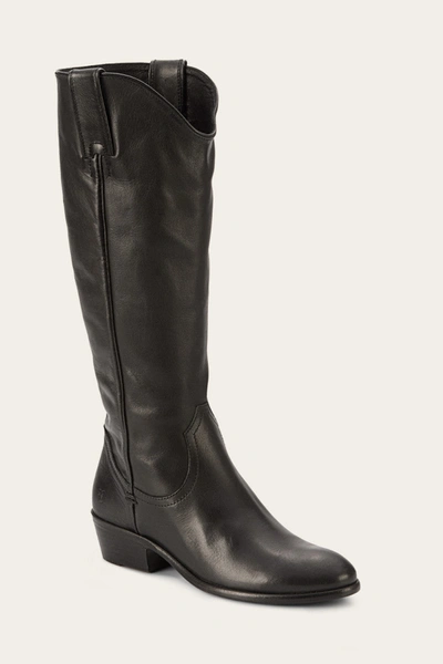The Frye Company Frye Carson Pull On Wide Calf Tall Boots In Black