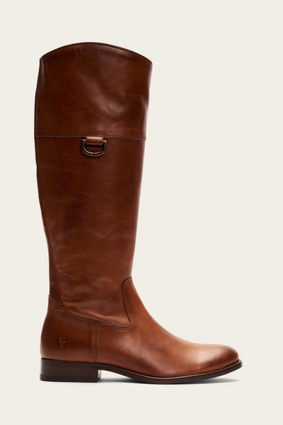 The Frye Company Frye Melissa D Ring Tall Wide Calf Boots In Caramel