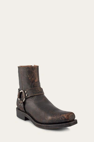 The Frye Company Frye Conway Harness Moto Boots In Antiqued Black