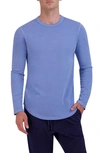 Goodlife Sunfaded Micro Terry Crew Sweatshirt In Granada Sky