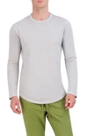 Goodlife Sunfaded Micro Terry Crew Sweatshirt In Grey