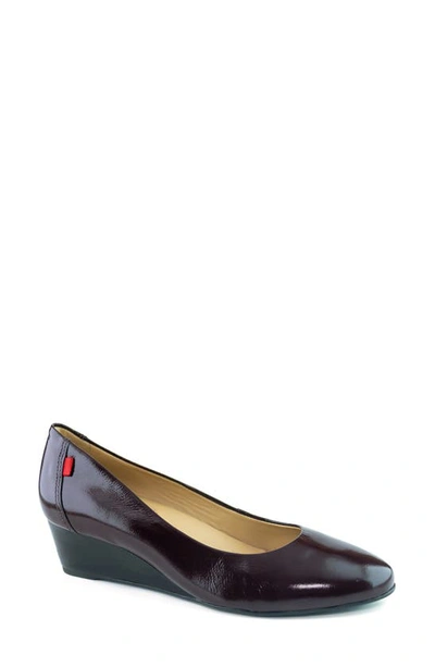 Marc Joseph New York Prospect Wedge Pump In Wine Svelte Patent