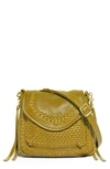 Aimee Kestenberg All For Love Woven Leather Crossbody Bag In Cumin