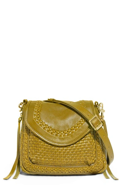 Aimee Kestenberg All For Love Woven Leather Crossbody Bag In Cumin