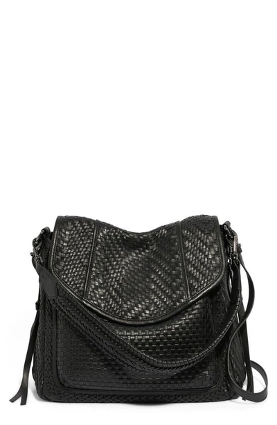 Aimee Kestenberg All For Love Woven Leather Shoulder Bag In Black
