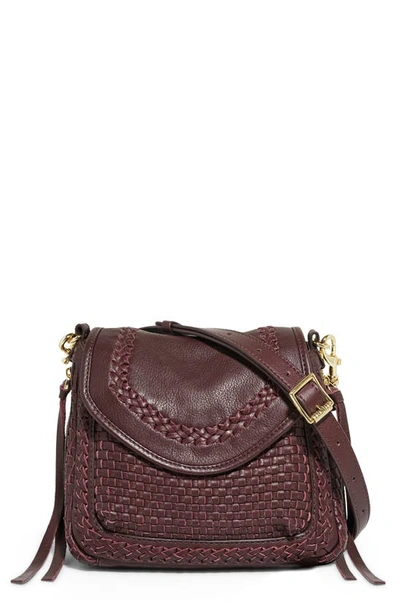 Aimee Kestenberg All For Love Woven Leather Crossbody Bag In True Plum