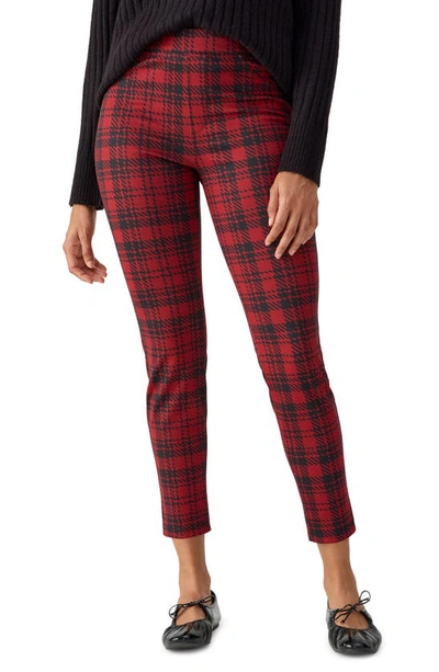 Sanctuary Runway High Waist Skinny Pants In Scarlett Plaid