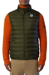 North Sails Skye Water Repellent Puffer Vest In Forest Night