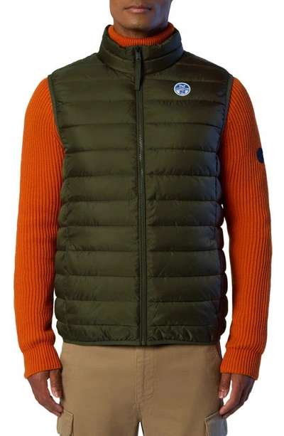 North Sails Skye Water Repellent Puffer Waistcoat In Forest Night