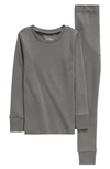 L'ovedbaby Babies' Two-piece Organic Cotton Pajamas In Gray