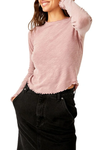 Free People Be My Baby Long Sleeve Knit Top In Petals