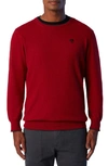 North Sails Logo Embroidered Crewneck Sweater In Red Lava