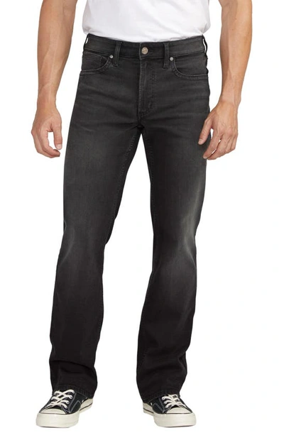 Silver Jeans Co. Zac Relaxed Fit Straight Leg Jeans In Black