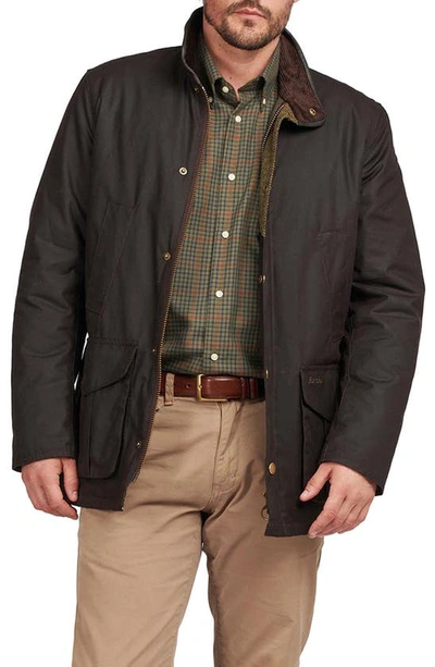Barbour Hereford Waxed Cotton Jacket In Rustic