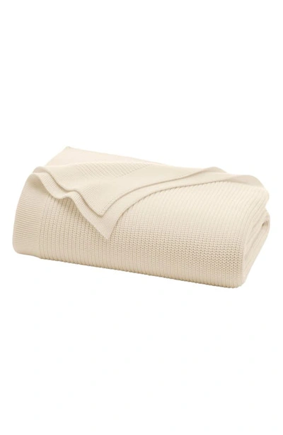 Boll & Branch Organic Cotton Shaker Stitch Throw Blanket In Natural