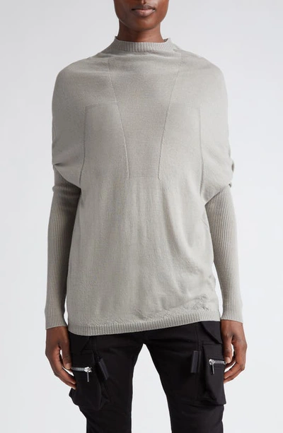 Rick Owens Crater Wool Jumper In Pearl