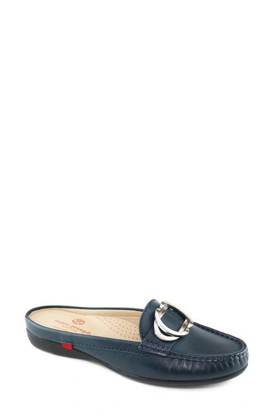 Marc Joseph New York Bedell Ave Mule In Navy Napa