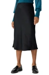 Sanctuary Everyday Satin Midi Skirt In Black