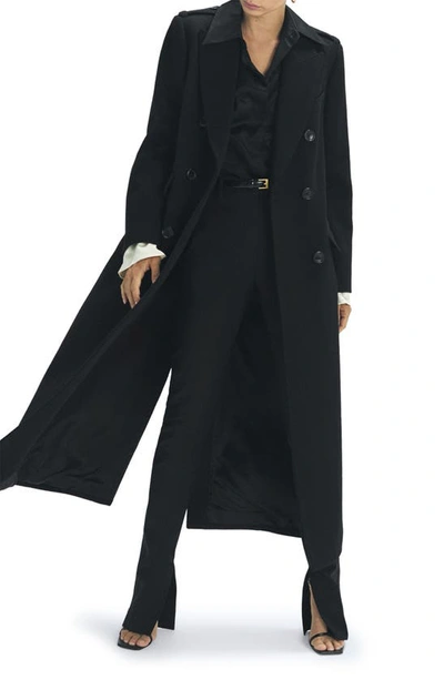 Reiss Margot Wool Blend Coat In Black