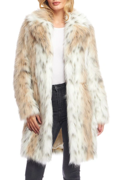 Donna Salyers Fabulous-furs Fireside Faux Fur Coat In Snow Lynx