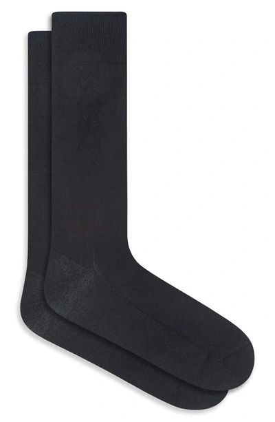 Bugatchi Diamond Cluster Dress Socks In Black