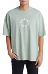 Allsaints Tierra Logo Graphic Tee In Liberty Green