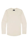 Goodlife Tri-blend Long Sleeve Scallop Crew T-shirt In Oyster