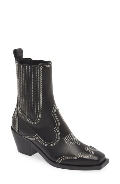 Loeffler Randall Agnes Western Boot In Black