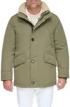 Andrew Marc Wittstock Waxed Insulated Jacket In Sage
