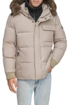 Andrew Marc Nisko Water Resistant Quilted Parka In Brindle